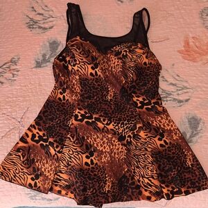 Black orange & brown, 1 piece, size 14, By Shore Shapes